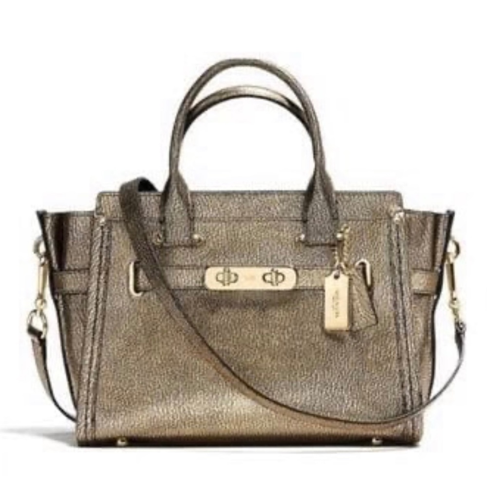 Coach Swagger 27 Metallic Gold 36497 Satchel/Crossbody $450